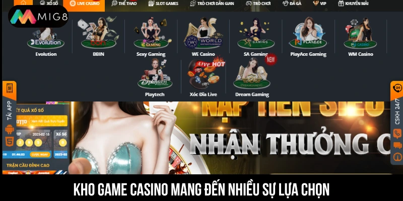 Mig8 – Nhà Cái Uy Tín Hơn 10 Năm Với Dịch Vụ Đẳng Cấp Bet thủ có cơ hội cược live casino hiện đại