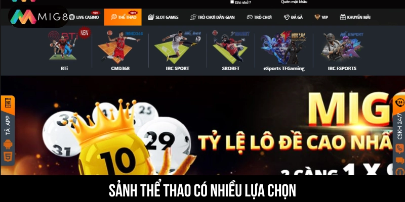 Mig8 – Nhà Cái Uy Tín Hơn 10 Năm Với Dịch Vụ Đẳng Cấp Cược thể thao trực tuyến đa dạng trận đấu hấp dẫn