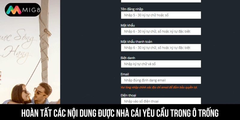 Mig8 – Nhà Cái Uy Tín Hơn 10 Năm Với Dịch Vụ Đẳng Cấp Hoàn tất các nội dung được nhà cái yêu cầu