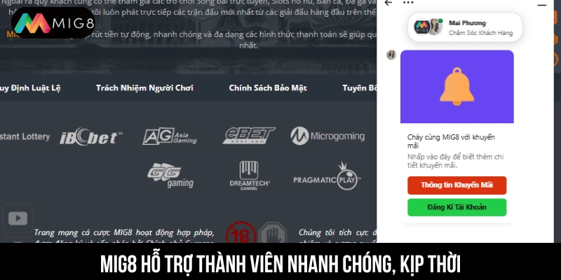 Mig8 – Nhà Cái Uy Tín Hơn 10 Năm Với Dịch Vụ Đẳng Cấp MIG8 hỗ trợ các thành viên nhanh chóng